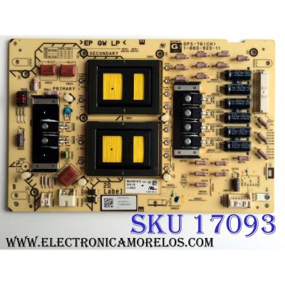 SUB FUENTE PARA TV SONY / NUMERO DE PARTE 1-474-305-11 / 147430511 / DPS-76 (CH) / 1-883-923-11 / G7A DPS-76 (CH) / PANEL'S LTY550HQ03-007 / FDHY600LT01 / MODELOS KDL-55NX720 / KDL-55HX820 / KDL-60NX720