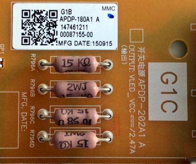 SUB FUENTE DE PODER / SONY 1-474-612-11 / G1B APDP-180A1 A / 147461211 / 2955020504 / G1C APDP-202A1 / PANEL YD5S650HTG01 / MODELO XBR-65X900C - Imagen 2