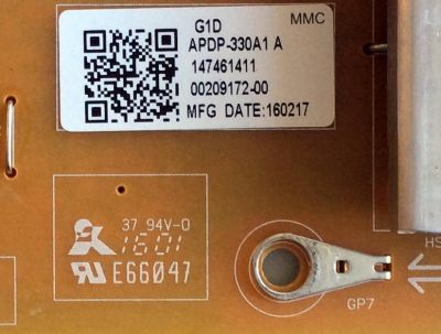 FUENTE DE PODER / SONY 1-474-614-11 / 147461411 / APDP-330A1 / 2955020406 / G1D APDP-330A1 A / PANEL YD5S650HTG01 / YD5S550HTG01 / MODELOS XBR-55X900C / XBR-65X900C / XBR-75X910C - Imagen 3