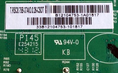 MAIN / FUENTE (COMBO) / WESTINGHOUSE B12104753 / T.RSC8.75B 12242 / T.RSC8.75B-37AIO.0.26-CS0T / E254215 / 33B12104753 / PANEL ST3651A01-1 VER.2.1 / MODELO UW32S3PW - Imagen 3