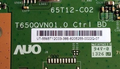 T-CON / SONY 55.65T12.C03 / 5565T12C03 / T650QVN01.0 / 65T12-C02 / PANEL SYV6531 / MODELO XBR-65X850A - Imagen 2