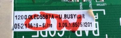 MAIN / LG OLED EBT65053201 / EAX67150604 (1.0) / 76EBT000-00R3 / EAX67150604(1.0) / PANEL LC550AQD (EK)(A4) / MODELO OLED55B7A-U.BUSYLJR - Imagen 2