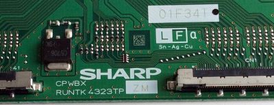 T-CON / LG RUNTK4323TPZM / CPWBX4323TPZM / 4323TPZM / 01F34T / PANEL LK315D3LA57 / MODELO 32LD550-UB CUSMLH - Imagen 2