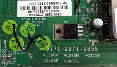 MAIN / VIZIO 3637-0552-0150 / 0171-2271-2855 / 3637-0552-0395 / PANEL LC370WUE (SB)(A1) / MODELO VL370M LUKEFBK - Imagen 2