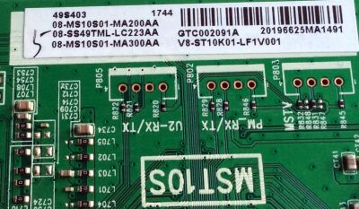 MAIN PARA TV TCL NUMERO DE PARTE 08-SS49TML-LC223AA / 40-MST10S-MAE4HG / 08-MS10S01-MA200AA / 08-MS10S01-MA300AA / GTC002091A / V8-ST10K01-LF1V001 / PANEL LVU490ND1L / MODELOS 49S403 / 49S403TCBA / 49S405 TCAA - Imagen 2