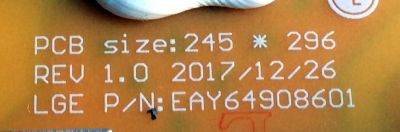 FUENTE DE PODER PARA TV LG / NUMERO DE PARTE EAY64908601 / LGP75T-18U1 / MODELOS 75UK6190PUB / 75UK6570PUB / 75UM6970PUB / 75UM7570PUD / 75UM7570AUE / 75UM8070PUA / 75UN8570PUC / 75NANO80UNA / 75UK6570AUA / 75UV340C-UB / 75UT640S0UA / 75US340C0UD - Imagen 2