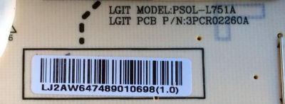 FUENTE DE PODER / LG EAY64748901 / EAX67914301(1.6) / 64748901 / 3PCR02260A / CCP-508SW / REV 1.0 / PSOL-L751A / PANEL LE650AQD (EL)(A3) / MODELOS OLED65C8PUA BUSJWLJR / OLED65C8PUA / OLED65B8PUA.BUSWLJR - Imagen 2