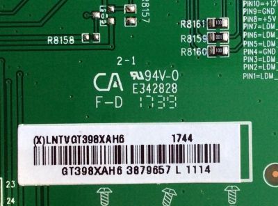 LED DRIVER / VIZIO LNTVGT398XAH6 / 715G8518-P01-000-004Y / E342828 / MODELOS E75-E1 LTMAGRAT / E75-E1 - Imagen 3