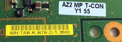T-CON / SONY 1-883-893-11 / TAB-K-B7E-D-1-3600 / tab-j-b71-d-1-1382 / 1-883-893-11 V.2 / PANEL FQLF550DT01 / MODELO XBR-55HX929 - Imagen 3
