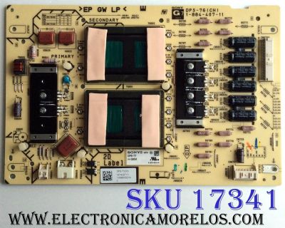 SUB FUENTE DE PODER G7 / SONY 1-474-327-11 / DPS-77M / 1-883-923-11 / 147432711 / DPS-77(CH) / DPS-76(CH) / PANEL FQLF550DT01 / MODELO XBR-55HX929