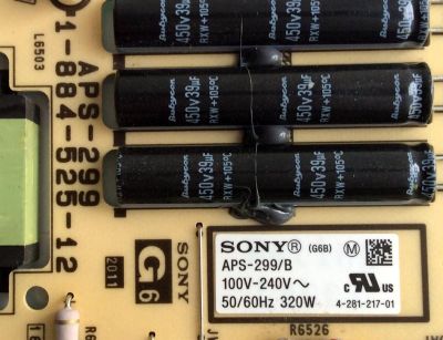 FUENTE DE PODER / SONY 1-474-328-11 / 147432811 / 1-884-525-12 / APS-299/B(CH) / 1-884-525-11 / APS-299 / PANEL FQLF550DT01 / LTY460HN06 /  MODELO XBR-55HX929 / KDL-46BX450 - Imagen 3