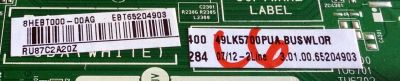 MAIN / LG EBT65204903 / EAX67848002(1.0) / 8HEBT000-00AG / EAX67848002 / PANEL NC490DUE-AAFX1 / MODELO 49LK5700PUA.BUSWLOR / 49LK5700PUA / 8H1L00QP - Imagen 2