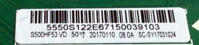 MAIN / FUENTE (COMBO) / INSIGNIA 55.50S12.2E6 / S500HF53 VD / 5550S122E67 / B17031024 / 20170110 / TP.MS3393T.PC792 / SC-SY17031024  / PANEL 96.50S12.D01 / MODELO NS-50D510NA17 - Imagen 2