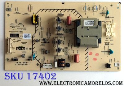 TARJETA D4N / SONY A-1663-194-B / A1663194B / M1663192B / 1-878-998-11 / 173060011 / PANEL LTY520HE11 / MODELOS KDL-52W5100 / KDL-52XBR9 / KDL-52VL150 / KDL-52Z5100