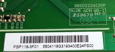 FUENTE DE PODER / TOSHBA 56.04118.G31 / 3BS0222612GP / FSP118-3F01 / 5604118G3193 / PANEL´S T260XW02 VP / T315HW04 V.4 / MODELOS 26LV610U-T / 26CV100U / 32CV100U / NS-26L450A11 / NS-32L450A11 - Imagen 2