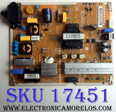 FUENTE DE PODER / LG EAY64288601 / EAX66862601(1.4) / 64288601 / LGP4DI-16CH1 / PLDF-L502A / 3PCR01372A / EAX66862601 / KB-3151C / MODELOS 40LH5300-UA / 40LH5300-UA AUSJLJM / 40LH5300-UA.BUSJLJM