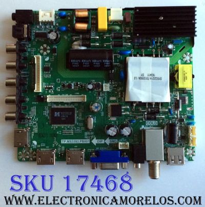 MAIN / FUENTE (COMBO) ELEMENT K17020392 / TP.MS3393.PB801 / E17026-2-SY / 890-M00-06NC6 / LE-50GV350-D3 / PANEL T500-V35-DLED / DISPLAY T500HVN07.5 / MODELOS ELEFW5017 LE-50GV350-D3 / ELEFW5017 C7A4M0A0S