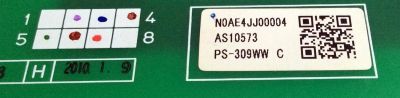 FUENTE DE PODER / PANASONIC N0AE4JJ00004 / PS-309WWC / AS10573 / PS-309WW / 1CA1981 E / PANEL LC370EUH (SC)(A4) / MODELO TC-L37D2 - Imagen 2