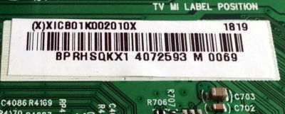 MAIN PARA TV SHARP·ROKU / NUMERO DE PARTE 756TXICB01K002 / XICB01K002 / 715G9417-M01-B00-004Y / XICB01K002010X / PANEL TPT500J1-HVN07.U REV:S500AH / DISPLAY T500HVN07.5 / MODELO LC-50LB601U - Imagen 2