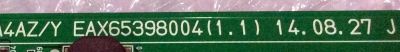 MAIN / LG EBU62456002 / EAX65398004(1.1) / EAX65398004 / 62456002 / PANEL NC390DUN VXBP3 / MODELOS 43UJ6300-UA BUSYLJM / 43UJ6300 - Imagen 2