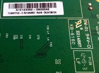 DRIVER RCA / A12123382 / PL.MS6M30.1B-1 11375 / A12123382-0800042 / E214887 / PANEL TC460FPH2-E / MODELO ¨46¨ - Imagen 3