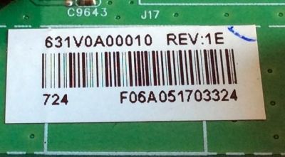 MAIN PARA TV TOSHIBA / NUMERO DE PARTE 631V0A00010 / TAM9 VTV-L65730 REV:1 / 691V0A00010 / REV:1E / PANEL K550WDRA / LSC550FN11 / DISPLAY ST6461D07-2 / MODELOS 55L711U18 / 55L711M18 - Imagen 2