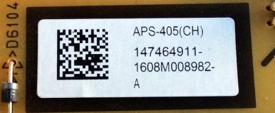 FUENTE DE PODER / SONY 1-474-649-11 / APS-405 / 147464911 / APS-405(CH) / 1-981-177-11 / PANEL T4300VF01.1 / MODELO XBR-43X800D - Imagen 2