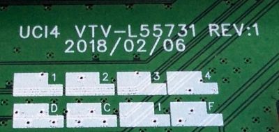 MAIN / BEST BUY / TOSHIBA 631V0G00160 / UCI4 VTV-L55731 REV:1 / VTV-L55731 REV:1 / 691V0G00160 / REV:1B / PANEL K430WDRA / MODELO 43LF621U19 - Imagen 3