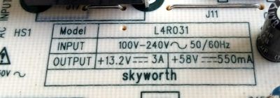 FUENTE DE PODER PARA TV LG 4K UHD HDR SMART TV / NUMERO DE PARTE 43LU2-L901N / 168P-L4R031-W0 / 5835-L4R031-W000 / L4R031 / CTI-600 / E249823 / PANEL RLD430WY LD0-304 / MODELO 43UJ6200-UA / 43UJ6200-UA.CUSYLH - Imagen 3