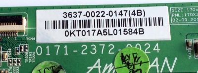 T-CON / VIZIO 3637-0022-0147 / 0171-2372-0024 / PANEL LC370EUH (SC)(R1) / MODELO XVT373SV - Imagen 2