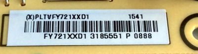 FUENTE DE PODER PARA TV SHARP / NUMERO DE PARTE PLTVFY721XXD1 / 715G6335-P02-003-003M / (X)PLTVFY721XXD1 / PANEL TPT500J1-HVN08.A REV:S800B / MODELO LC-50LB371U - Imagen 2
