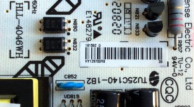 FUENTE DE PODER / INSIGNIA 161562 / RSAG7.820.50249\ROH / 161560 / HLL-4046WH / TU25C140-1B2 / E148279 / PANEL BE420FF-B57(3000) / MODELO NS-42E480A13 - Imagen 4