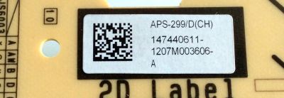 FUENTE DE PODER / SONY 1-474-406-11 / 1-887-403-11 / 147440611 / APS-299/D(CH) / PANEL FQLF550T02 / MODELO XBR-55HX950 - Imagen 2