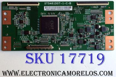 T-CON PARA TV SHARP / NUMERO DE PARTE 3429110052 / 34.29110.052 / ST5461D07-1-C-B / 34291100520G11H / PANEL HD550K3U82-K1\S5\GM\XP\BBY\ROH / MODELOS LC-55LBU591U / 55L621U / 55R6E / 55R6070E3