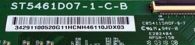 T-CON PARA TV SHARP / NUMERO DE PARTE 3429110052 / 34.29110.052 / ST5461D07-1-C-B / 34291100520G11H / PANEL HD550K3U82-K1\S5\GM\XP\BBY\ROH / MODELOS LC-55LBU591U / 55L621U / 55R6E / 55R6070E3 - Imagen 2
