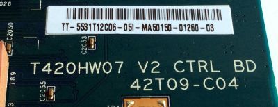 T-CON / INSIGNIA 55.31T12.C06 / T420HW07 V2 / 5531T12C06 / 42T09-C04 / PANEL T315HW05 V.2 / MODELO NS-32E570A11 - Imagen 2