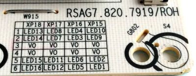 FUENTE DE PODER / HISENSE 224259 / RSAG7.820.7919/ROH / HLL-4066WB / CQC13134095636 / E166702 / MODELOS 55H9100E PLUS - Imagen 3