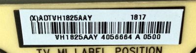 FUENTE DE PODER VIZIO / NUMERO DE PARTE ADTVH1825AAY / 715G9147-P01-001-003H / VH1825AAY / A1804136989 / PANEL´S  TPT550U1-QVN05.U REV:S59B0A / TPT550U1-QVN05.U REV:S9B0A / MODELO P55-F1 LTMWXHKU - Imagen 3