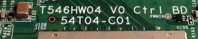 T-CON / INSIGNIA 55.54T04.C09 / T546HW04  V0 / 5554T04C09 / 54T04-C01 / PANEL T546HW04 V.0 / MODELO NS-55E790A12 - Imagen 2