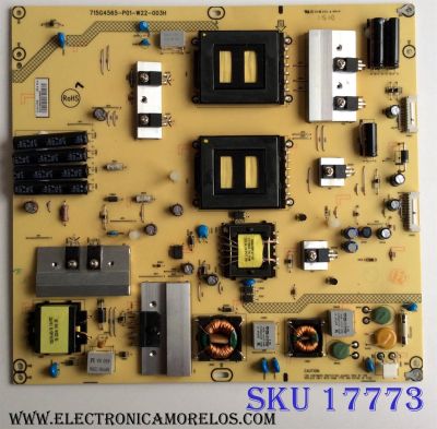 FUENTE DE PODER / INSIGNIA ADTV12417XZX / 12417XZX / 715G4565-P01-W22-003H / PANEL T546HW04 V.0 / MODELO NS-55E790A12