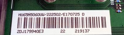 MAIN / HISENSE 222502 / RSAG7.820.6715/ROH / HU65N5060UW / 219137 / E170725 / PANEL HD650M5U52-TAL1\S1\GM\ROH 219130 / MODELO 65H8050D - Imagen 3