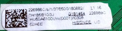 MAIN / HISENSE 226986C / RSAG7.820.7921/ROH / 226989C / 226986 / 226989 / HU50A6100UW(0001) / 3TE50G180682 / TM185B10GJ / MODELO 50H6E - Imagen 2