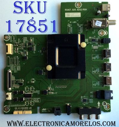 MAIN / HISENSE 239650 / RSAG7.820.8252/ROH / HU43A6100UWR / 3TE43M182699 / TX047R18840VD / PANEL JHD425S1U51-L2 / MODELO 43R6E