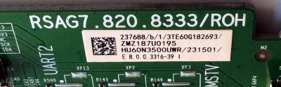 MAIN / HISENSE 237688 / RSAG7.820.8333/ROH / HU60N3500UWR / 231501 / 3TE60G182693 / ZMZ187U0195 / PANEL / NUMERO DE DISPLAY LC600EY(SK)(M3) / MODELO 60H6E - Imagen 2