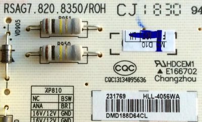 FUENTE DE PODER / HISENSE 231769 / RSAG7.820.8350/ROH / HLL-4056WA / E166702 / CQC13134095636 / PANEL  / MODELO  50R7E   - Imagen 2
