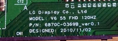 T-CON / LG 6871L-2762B / 6870C-0369B / 2762B / PARTES SUSTITUTAS 6871L-2430H / 6871L-2603A / 6871L-2430D / 6871L-2627C / 6871L-2627E / PANEL LC550EUF (SD)(F2) / MODELOS 55LW5600-UA.AUSYLJR / 55LW5600-UA AUSYLJR / 55LW5300-UC / 55LW5600-UA - Imagen 2