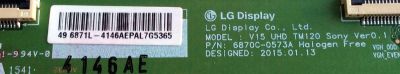 T-CON / SONY 6871L-4146A / 6870C-0573A / 4146A / PANEL`S SYV4942 / LC490EQY-SHM2 / MODELO XBR-49X800C - Imagen 2