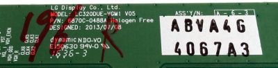 T-CON / LG 6871L-4067A / 6870C-0488A / 4067A / PANEL`S LD320DUE (FH)(B1) / TPT315B5-EUJFFA / MODELOS 32SE3KB-BE.AUSBLJM / 32SE3KB-BE - Imagen 2