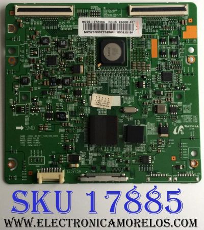 T-CON / SAMSUNG BN96-27248A / BN41-01892A / BN97-06782B / PANEL LTJ460HW10-V / MODELOS UE46EH6030 / UA46EH6030RXTW / UE46EH6035 / UE46EH6030 / UE46EH6037 / UA46EH6030RXUUNM / UN46FH6030FXZA / UA46EH6030 / UN46FH6030 / UA46EH6030 / UN46EH6030 / UN46EH6030