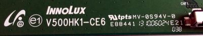 T-CON / PANASONIC 459F3B6 / V500HK1-CE6 / 459F3B6AT33 / E88441 / PANEL`S V390HK1-LE6 REV.F6 / V390HK1-LE6 / MODELO TC-39AS530U - Imagen 3